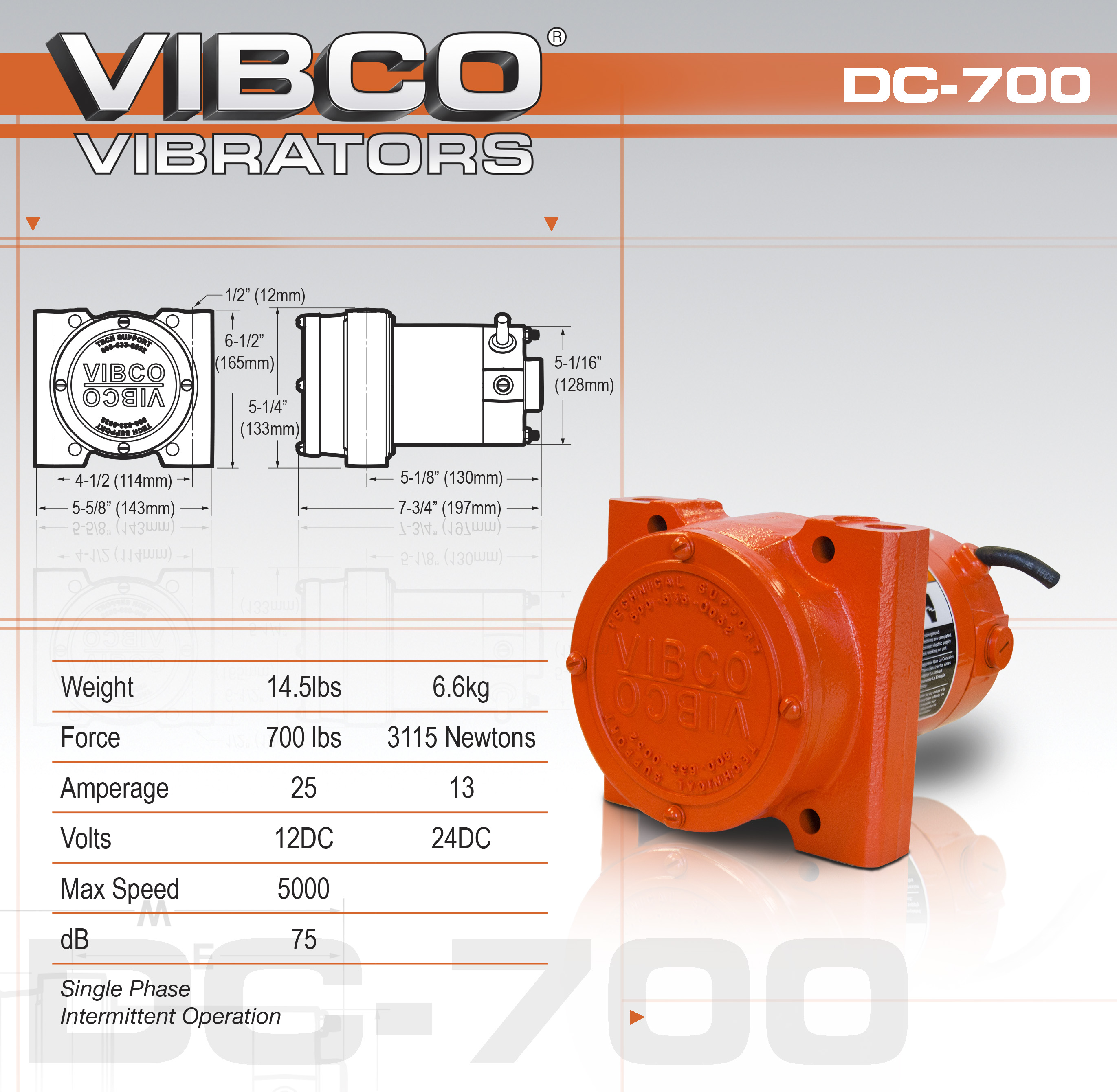 HLF700 Hydraulic Vibrator